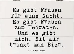 Mr. & Mrs. Panda Dekokiste Es gibt Frauen für... - Weiß - Geschenk, Single, Truhe, Erinnerungsbo (1 St)