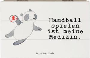 Mr. & Mrs. Panda Dekokiste Panda Handball spielen Medizin - Weiß - Geschenk, Handball Verein, Au (1 St)
