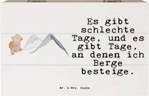 Mr. & Mrs. Panda Dekokiste Bär Bergsteigen Tage - Weiß - Geschenk, Alpinismus, Trekking, wandern (1 St)