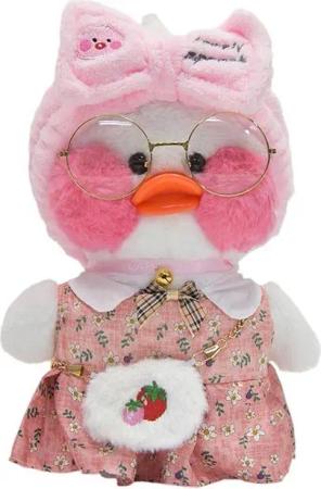 Tierkuscheltier Kuscheltier Ente weiß "Lala Funfun" mit Outfit - ca. 29 cm