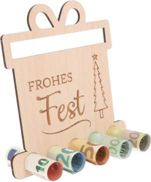 Spruchreif® Spardose Geldgeschenk für Camper, Geschenkidee Camper, Outdoor Geschenk, Holzgeschenk