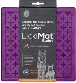 LickiMat Antischlingnapf LickiMat Buddy - Schleckmatte aus Naturgummi für Hunde - lila - 20 cm, gefriergeeignet