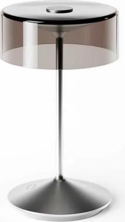 SIGOR LED Tischleuchte Stilvolle Numotion Akku-Tischampe mit Glasschirm, LED fest integriert, Warmweiß, Extra Warmweiß, kabellos