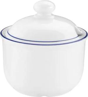 Seltmann Weiden Geschirr-Set Zuckerdose 6 Personen Compact Blaurand 10795 von Seltmann Weiden, Porzellan
