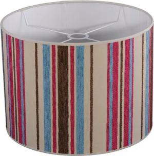 Dirk Davids Leuchten GmbH Lampenschirm Zylinder Rivera Leinen Beige Streifen Bunt TL 40-40-25