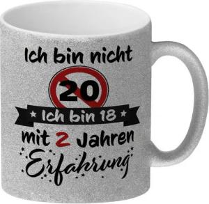 speecheese Tasse 20. Geburtstag Glitzer Kaffeebecher mit lustigem Spruch: 18 Erfahrung