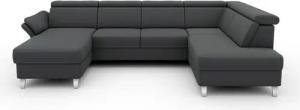 sit&more Wohnlandschaft Vincenzo U-Form, inklusive Kopfteilverstellung, wahlweise mit Bettfunktion, Bettkasten
