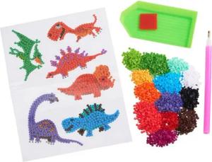 Pracht Malvorlage Diamond Painting Sticker - Dinos, 4,4 cm x 6,5 cm