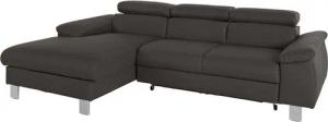 COTTA Ecksofa Komaris L-Form mit Kopfteilverstellung, wahlweise mit Bettfunktion, Bettkasten & Beleuchtung