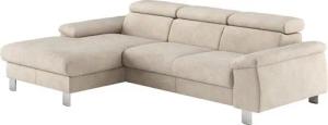 COTTA Ecksofa Komaris L-Form mit Kopfteilverstellung, wahlweise mit Bettfunktion, Bettkasten & Beleuchtung