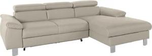COTTA Ecksofa Komaris L-Form, mit Kopfteilverstellung, wahlweise Bettfunktion,Stauraum & Beleuchtung