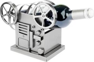 BRUBAKER Weinflaschenhalter Filmprojektor - Kino Flaschenhalter Metall Skulptur, (Retro Projektor mit Spulen, 1-St., Flaschenständer mit Geschenkkarte), Wein Geschenk für Kino-Date oder Gutscheine