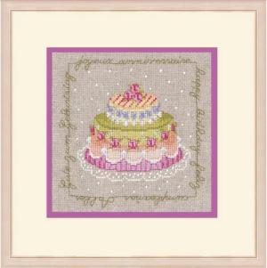 Le Bonheur des Dames Kreativset Le Bonheur des Dames Kreuzstich Set "Geburtstagstorte II", Zählmuster, (embroidery kit by Marussia)