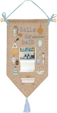 Le Bonheur des Dames Kreativset Le Bonheur des Dames Kreuzstich Set "Badezimmer", Zählmuster, 14,5x26c, (embroidery kit by Marussia)