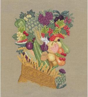 Le Bonheur des Dames Kreativset Le Bonheur des Dames Kreuzstich Set "Sommerfrüchte auf Aìda-Stoff", Zä, (embroidery kit by Marussia)