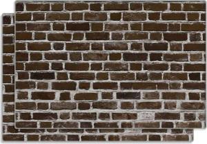 Wallario Frühstücksbrett Ziegelsteinwand in braun - Backsteine, ESG-Sicherheitsglas, (inkl. rutschfester Gummifüße 4mm, 2-St), 20x30cm