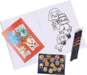 Sarcia.eu Stickerbuch Harry Potter Schreibset zum Ausmalen/Malbücher, Sticker + Buntstifte