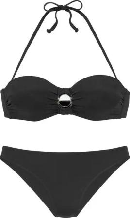 JETTE Bügel-Bandeau-Bikini mit modischer Schnalle