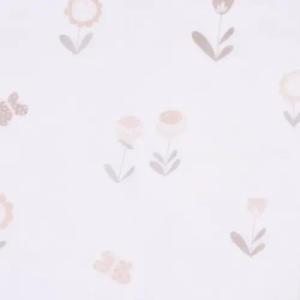 Rasch TEXTIL Stoff Rasch Textil Gardinenstoff Voile transparent Forest Flower Blumen weiß, pflegeleicht