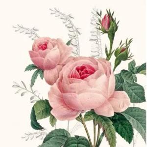 Braun+Company Atelier Papierserviette Braun & Company Servietten Motiv Wonderful Rose 33