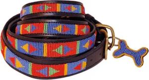 African Rainbow Craft Hunde-Halsband Hundehalsband (klein / 20-30cm) - PokotRed