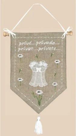 Le Bonheur des Dames Kreativset Le Bonheur des Dames Petit Point Stickpackung "Privatgelände", Zählmus, (embroidery kit by Marussia)