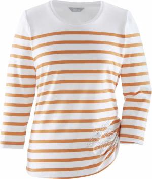 Rundhals-Shirt Streifenmuster