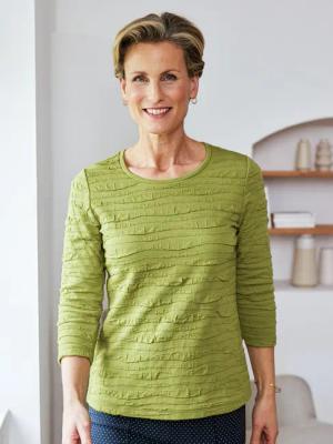 Rundhals-Shirt Strukturmuster