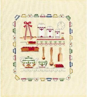 Le Bonheur des Dames Kreativset Le Bonheur des Dames Kreuzstich Set "Küchenzubehör", Zählmuster, 20x21, (embroidery kit by Marussia)