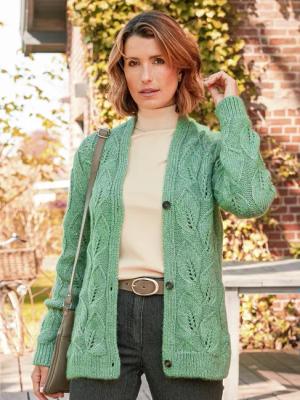 Woll-Strickjacke Jacquard