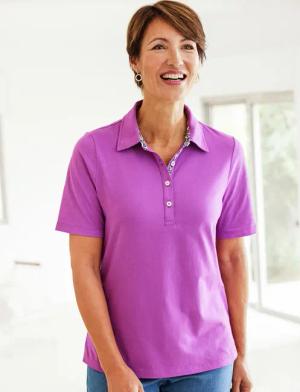 Baumwoll-Poloshirt Liberty Kragen