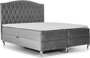 Friderik-EU Boxspringbett TORO Doppelbett Kontinentalbett Kristalle im Kopfteil, mit Topper, mit zwei Bettkasten