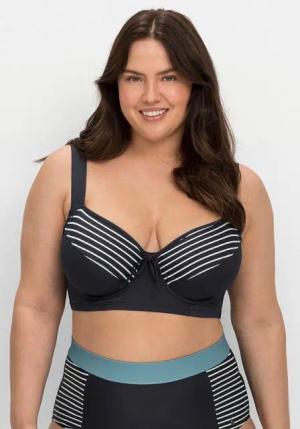 Sheego Bügel-Bikini-Top Große Größen, mit Bügeln, im Streifen-Design