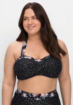 Sheego Bandeau-Bikini-Top Große Größen, in Wickeloptik, mit Neckholder-Träger