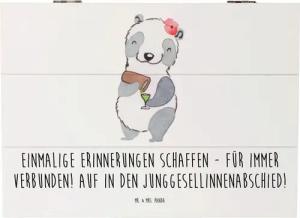 Mr. & Mrs. Panda Dekokiste 25 x 18 cm Junggesellinnenabschied Erinnerungen - Weiß - Geschenk, un (1 St), Multifunktional