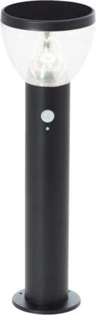 Lightbox Außen-Stehlampe, Bewegungsmelder, LED fest integriert, Warmweiß, LED Außensockellampe, Solar, Bewegungsmelder, 52 cm, Ø 16 cm, 430 lm