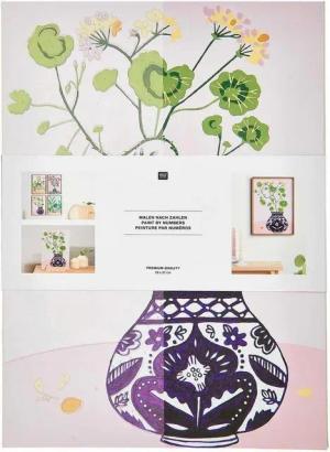 Rico Design Malvorlage Geranie, 26 cm x 37 cm