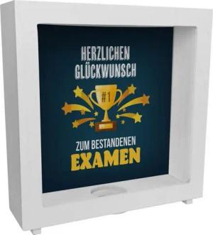 speecheese Spardose Herzlichen Glückwunsch Rahmen Spardose aus Holz mit Spruch zum Examen