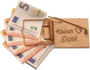 Spruchreif® Spardose Mausefalle Geldgeschenk · Mausefalle mit Spruch · Gutscheinverpackung