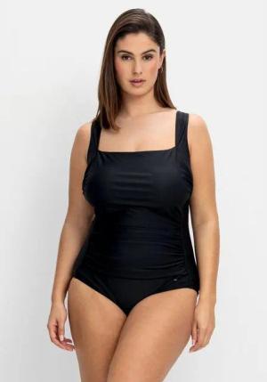 Sheego Badeanzug Große Größen mit Raffung und Shaping-Einsatz