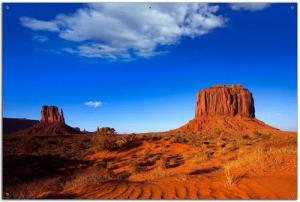 Wallario Sichtschutzzaunmatten Monument Valley am Abend I