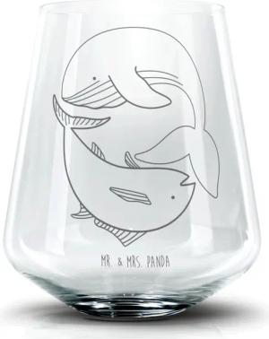 Mr. & Mrs. Panda Cocktailglas Walfisch Thunfisch - Transparent - Geschenk, Gute Laune, Tiere, Witz, Premium Glas, Trendiges Glasdesign