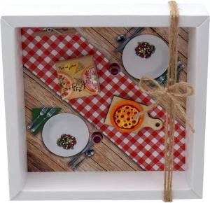 ZauberDeko Geschenkbox Geldgeschenk Verpackung Pizzeria Pizza Italien Essen Gutschein Wein