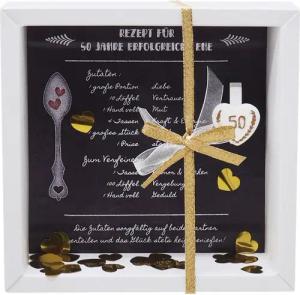 ZauberDeko Geschenkbox Geldgeschenk Goldhochzeit Gutschein Gold Hochzeit Rezept 50 Jahre Ehe