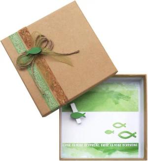 ZauberDeko Geschenkbox Geldgeschenk Verpackung Grün Fisch Kommunion Konfirmation Gutschein