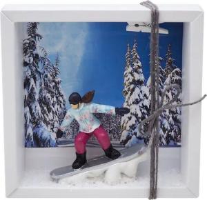 ZauberDeko Geschenkbox Geldgeschenkverpackung Snowboarderin Gutschein Winterurlaub