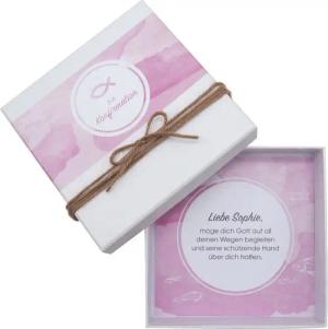 ZauberDeko Geschenkbox Geldgeschenk Verpackung Konfirmation MIT NAMEN Fisch Mauve Rosa