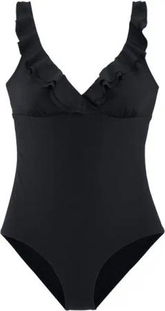 JETTE Badeanzug mit eleganter Rüsche und Shaping-Effekt