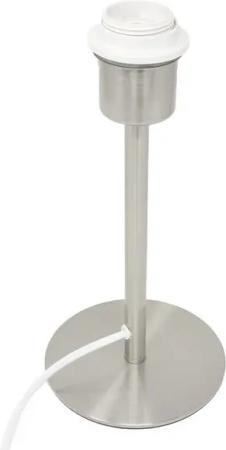 B&S Tischleuchte Lampenfuß Metall Edelstahl matt H 27cm für E27 max 40 Watt