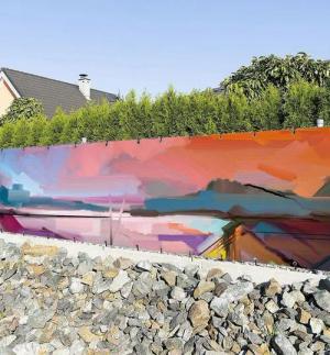 MyMaxxi Sichtschutzzaunmatten Zaunbanner Abend am See Sichtschutz Garten Zaun